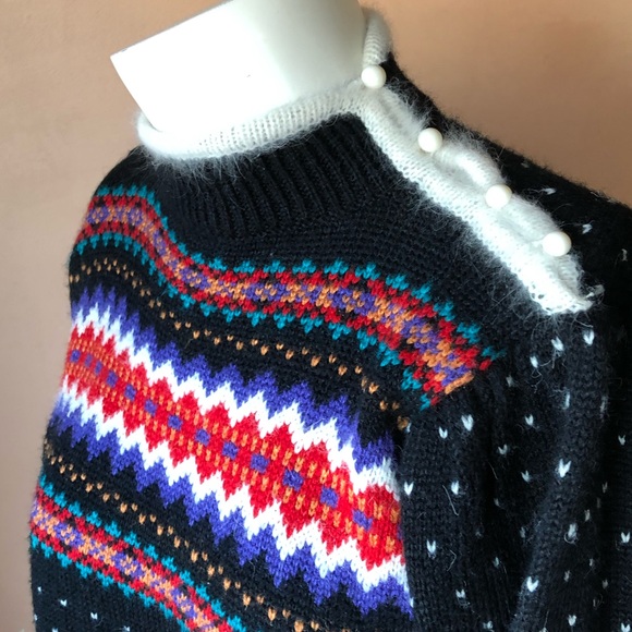 Vintage angora Italian Mob gorgeous sweater - Picture 6 of 12